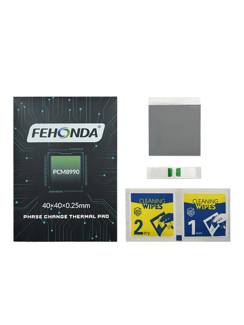 Термопаста с фазовым переходом Fehonda PCM8990 40x40мм 8.5W аналог Honeywell PTM7950