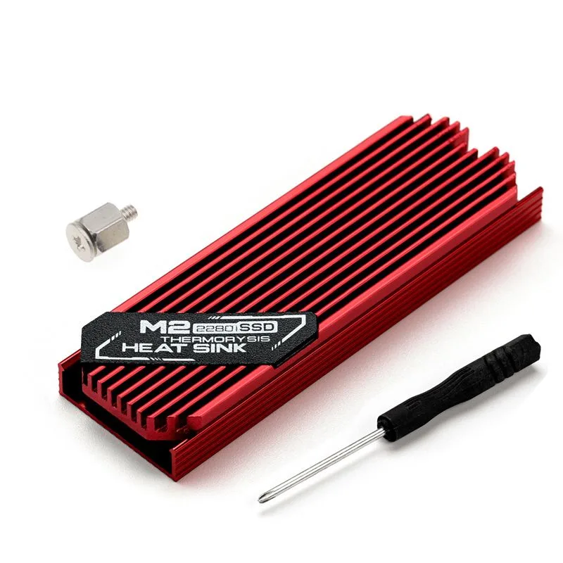 Алюминиевый радиатор для диска SSD M2 красный