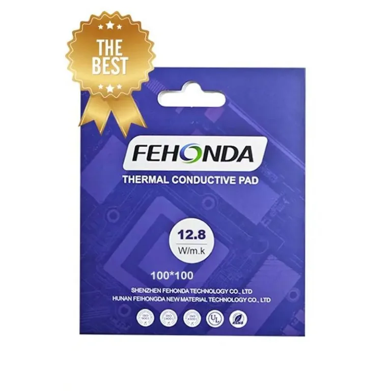 Термопрокладка FEHONDA 1 мм, 12,8 Вт/м*К 100x100 мм (для видеокарт, графического процессора, памяти, элементов питания, ssd)